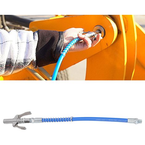 Buse de pistolet graisseur, distributeur de graisse haute pression électrique/manuel, accessoire de tête de buse de pistolet graisseur à double poignée verrouillable, filetage extérieur modèle G1/8A + (1/5)