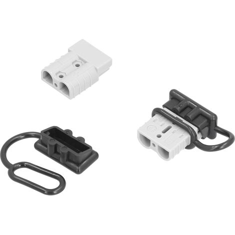 Connecteur de Batterie 50A 12‑36V pour Treuil de Remorquage avec Poignée Antidérapante Gris