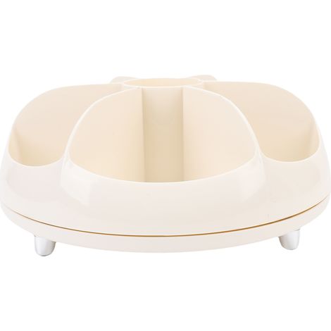 Organisateur de Maquillage ABS 7 Compartiments Boîte de Rangement Cosmétiques Pinceaux Bijoux Design Moderne Compact (1/5)