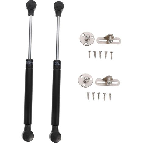 Tiges Hydrauliques de Levage pour Portes D’armoire, 2 Pièces, 100n, Noir, Support Télescopique à Ressort Gaz, Acier et Plastique, Adaptées pour Meubles Domestiques, la Cuisine (1/5)