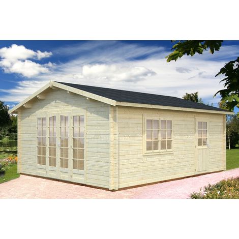 Abri de jardin en bois Irene 23,9 m2 Naturel (1/5)