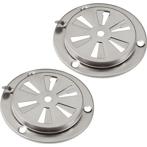 Barbecue fumoir Air Kit d'aération, 2 pièces en acier inoxydable pour grille de ventilation pour une meilleure circulation de l'air, pièces de rechange pour gril, cuisinière et fumoir