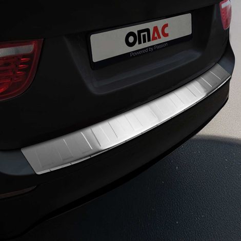 Protection seuil de Pare-Chocs arriére pour BMW X6 E71 2007-2014 Acier Brossé (1/5)