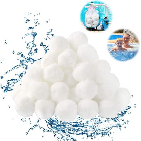Balle Filtrante Piscine, Réutilisables Balle Filtrante Pisci, 200g Balles Filtrantes, Boules de Filtre de Piscine, Boule Filtration Piscine Remplace, pour Filtres à Sable, Filtration d'eau (1/5)