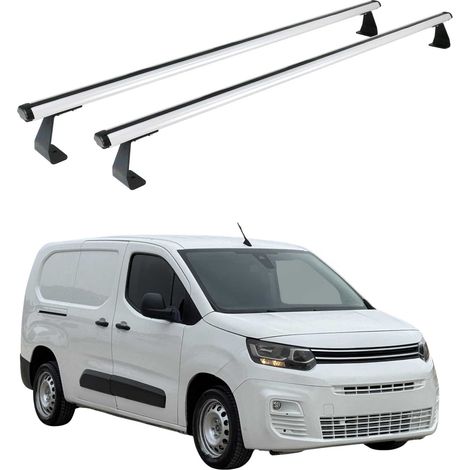 OMAC Barres de toit Heavy Duty compatibles avec Citroën Berlingo 2018-2026 – 2 barres – Aluminium Argent (1/4)