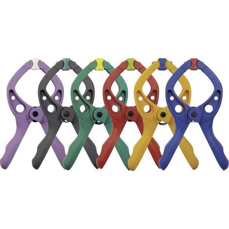 Wolfcraft – Jeu de 6 micro-pinces à ressort – Mâchoires réglables pour modélisme – Adapté à une utilisation universelle – Précision et contrôle optimaux