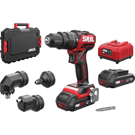 Trapano a percussione a batteria Skil 20V 3076 HC + 4 accessori (2x2,0 Ah)