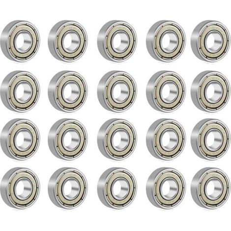 608 ZZ Roulement à Billes Métal Double Blindage Roulement Skate pour Roller, Skateboard, Longboard, Waveboard 8x22x7 mm 20Pcs (1/5)