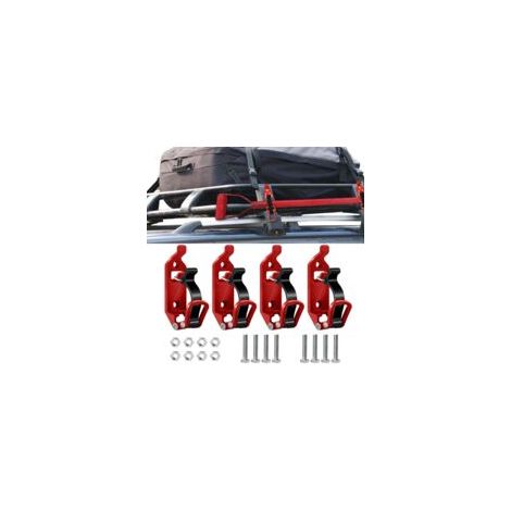 Lot de 4 supports de pelle pour barres de toit, accessoires de toit, porte-bagages de toit, porte-bagages de toit, porte-bagages de toit, porte-bagages de toit, porte-bagages de toit, bateaux, (1/5)