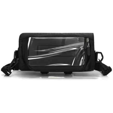 Sac pratique pour vélo, nouveau sac à bandoulière simple, sac à bandoulière pour cyclisme en plein air, sac multifonctionnel pour écran tactile, sac de rangement avant (noir) (1/4)
