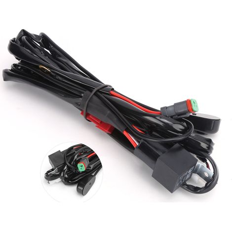 Faisceau de câblage 2M pour interrupteur 40A 12V LED 1V1 avec connecteur DT étanche pour phare de véhicule (1/5)
