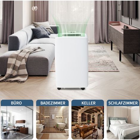 Déshumidificateur 12L/jour adapté pour 15㎡,3 en 1 purificateur et sèche-linge,réservoir 1,5L et minuterie 24h.