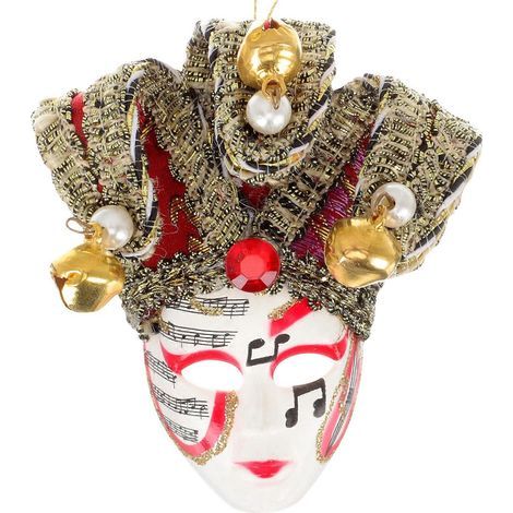 Autocollant magnétique Masque de clown de carnaval, décoration magnétique Masque de clown, autocollant pour réfrigérateur-11.5x5.5cm-Dark Blue (1/4)