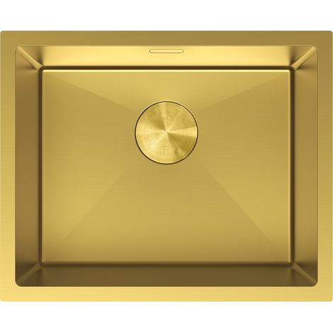 Mexen Trixo Edelstahlspüle 1-Kammer 540 x 440 mm, gold - 6414541000-55 (1/5)