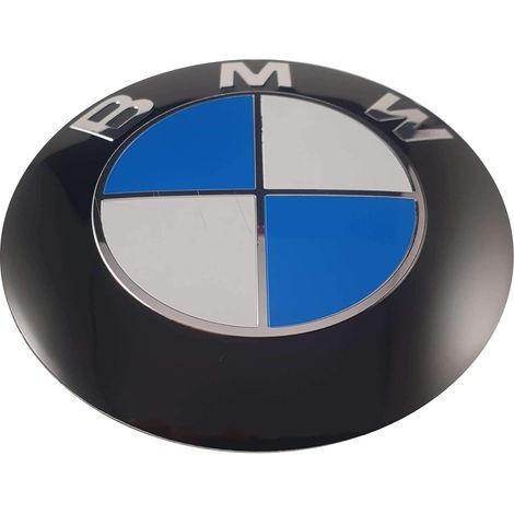 BMW Logo arrière 74 mm pour voiture - Emblème - Badge - Double Pin OEM 51148132375 Bleu + Blanc (1/4)