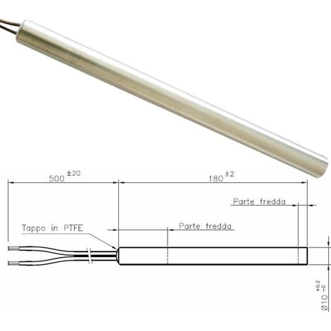 Resistenza Candeletta Stufa a Pellet 10mm 320W 180mm Montegrappa