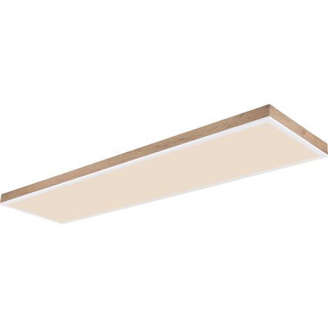 [NEUWERTIG] B-Ware Globo Deckenlampe Doro LED Leuchte dimmbar Holz dunkel 120cm CCT 36W IP20 (1/2)
