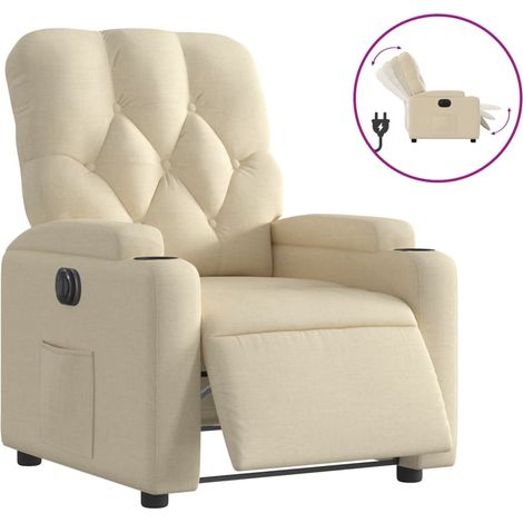 Maison Exclusive - Relaxsessel Elektrisch Creme Stoff