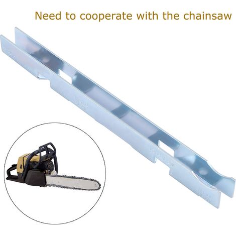 Outil multifonction de mesure de profondeur pour tronçonneuse, guide de documentation et nettoyeur de rainures de guide-chaîne