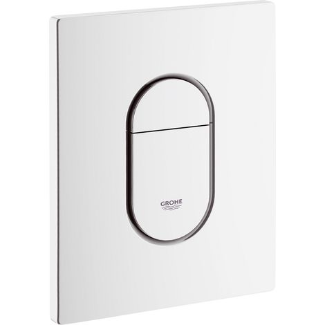 Union – Plaque de commande WC verticale – Double touche ou interrompable – Dimensions 156 x 197 mm – Matériau ABS – Compatible soupapes pneumatiques (1/4)