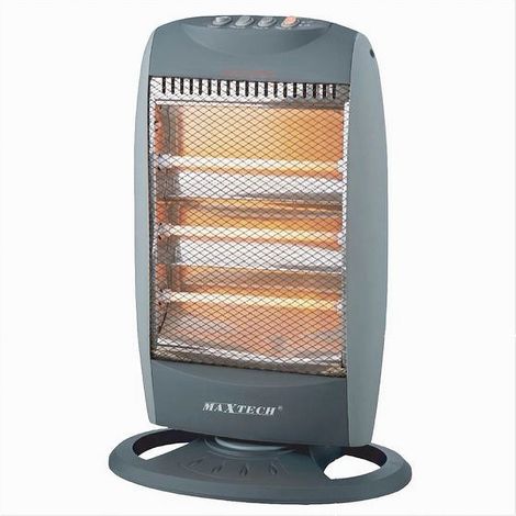 MaxTech - Stufa Al Quarzo Con 3 Elementi Oscillante Antiribaltamento 1200 Watt Tchh12c - (1/3)