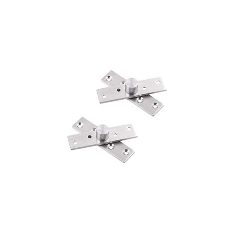 Lot de 2 charnières de porte pivotantes à 360 degrés en acier inoxydable avec vis de fixation 75 x 17 mm (1/5)
