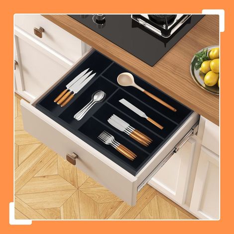 Besteckkasten aus bambus - 6 facher schubladenorganizer
