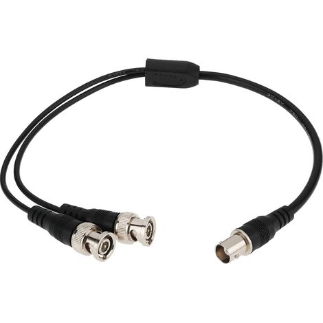 Câble répartiteur BNC coaxial Y BNC femelle vers double BNC mâle câble adaptateur pour système vidéosurveillance modem radio caméra longueur 40 cm BNC Splitter (1/5)