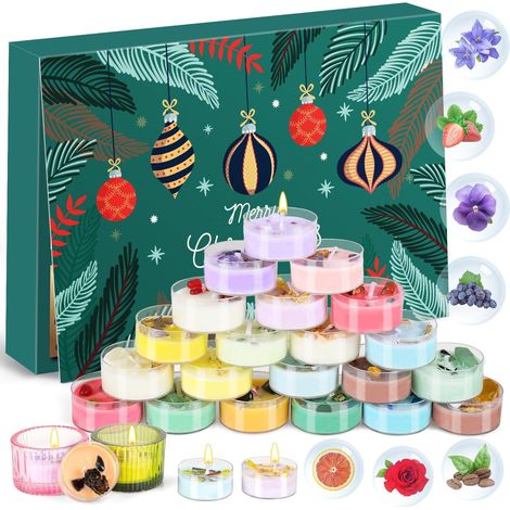 Calendrier de l'Avent Bougie, Calendrier Avent Femme Bougie Parfumées (1/5)