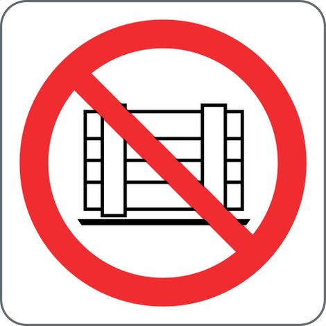 Panneau ne pas obstruer ISO 7010 P023 - Taille: 60x60mm - Materiel: PVC adhesive