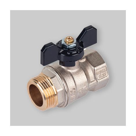Valvola A Sfera Passaggio Standard M-F Farfalla Alluminio Tiemme 1" Pn 25