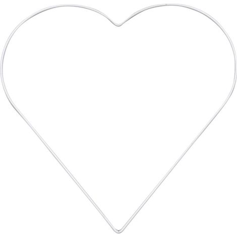 Glorex Metallherz weiß, 28 cm Bastelmaterial