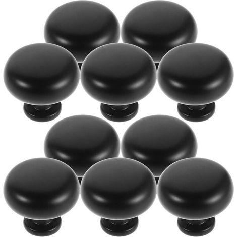 10pièces Lot De Poignées De Tiroir Rondes Alliage Aluminium Avec Vis Pour Placard Armoire Commode Coiffeuse Style Vintage (1/4)