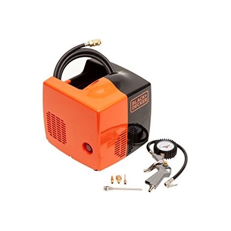 Black & Decker – Compresseur portable 1100 W – Pression maximale 8 bars – Débit d'air 180 litres/min – Léger et compact pour usage domestique - 8215340BND701 (1/7)