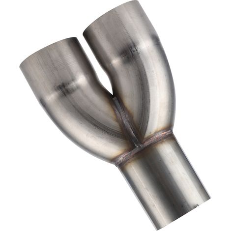 Collecteur d'échappement en acier inoxydable, adaptateur fusionneur double entrée 3 pouces diamètre intérieur, sortie unique 3 pouces diamètre extérieur pour voiture. (1/5)