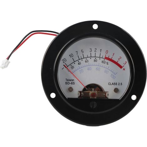 SD-65 Zeiger-VU-Meter, Vintage-Voltmeter mit gelber Hintergrundbeleuchtung