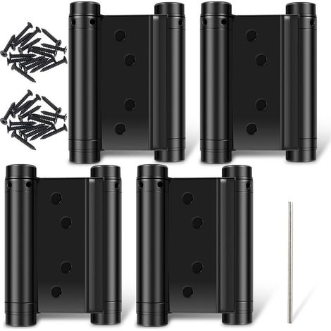 4Set of hinges to spring bidirectionnelles, hinge of door battantes to closure automatic stainless steel sturdy, adjustable, suitable to the doors of coffees and of bars (1/5)