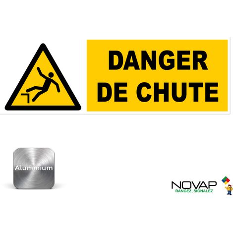 Panneau Danger de chute - Alu 450x150mm - 4010953