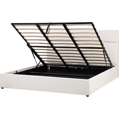 Ottoman Bed Fabric LAGORD 180 x 200 cm (EU Super King) Off-White (1/5)
