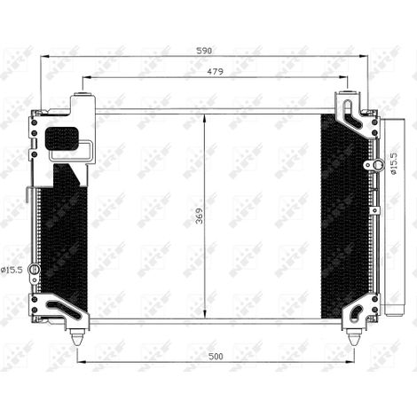 Condenseur, climatisation NRF 35596 TOYOTA 8845005130 8845005140 884500F120