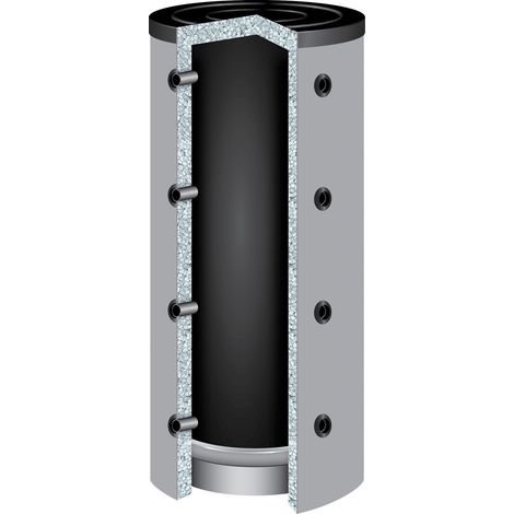 800 Liter TWL Pufferspeicher 90° P-800 ohne Wärmetauscher 120mm Isolierung