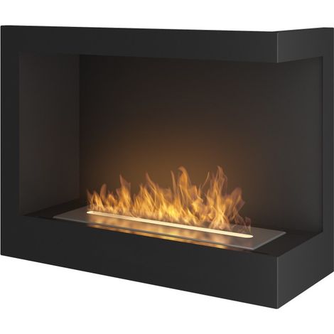 Corner 600 Right Cheminée au bioéthanol encastrable SimpleFire avec verre