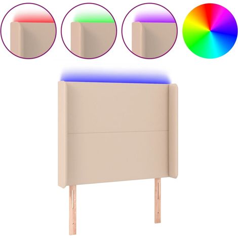 Maison Exclusive - Testiera a LED Cappuccino 93x16x118/128 cm in Similpelle (1/5)