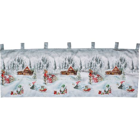 X-Mas Gardine mit LED Wichtel/Weihnachstmann-M042538-wichtel-weihnachtsman
