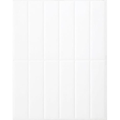 Stickers muraux époxy 3D, blancs, 22,9 x 29 cm, 5 feuilles, stickers auto-adhésifs en PU pour carrelage de cuisine et de salle de bain. (1/5)