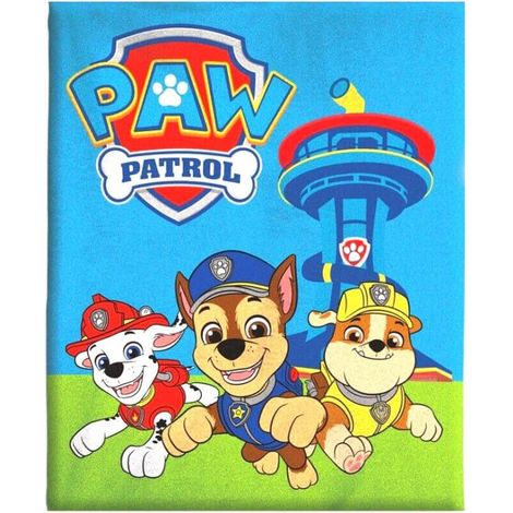 Plaid Pat Patrouille - Chase, Marcus et Ruben - 110 cm x 150 cm (1/3)