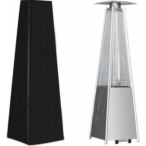 Patio Heater Cover, Pyramid Style Black Patio Heater Cover (1/5)