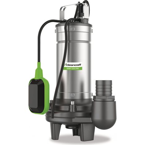 Pompe à eaux chargées électrique - Boîtier inox et fonte - Capacité 31980 l/h - Hauteur de refoulement 19 m - 1,5 kW 230 V Cleancraft SDWP 15032 PRO (1/2)