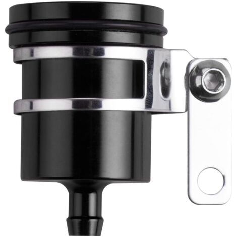 Bidon d'huile de frein de moto avec support, réservoir de liquide de cylindre de frein en alliage d'aluminium TOTMOX, tasse de liquide d'huile de réservoir d'embrayage avant arrière noir