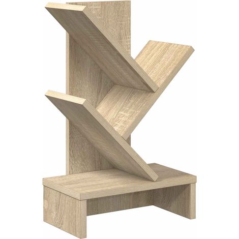 Maison Exclusive - Baumbücherregal 3-stöckig 30 x 18 x 48 cm Holz (1/5)